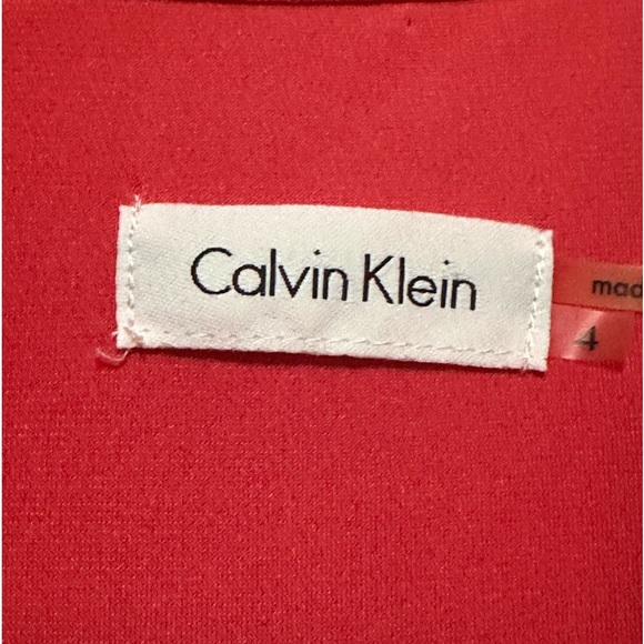 Calvin Klein Women’s Coral Pink Long Sleeve Button Down Dress Size 4 - Picture 5 of 6